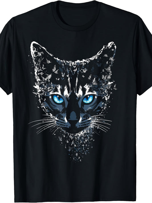 Blue Eyes Design Butterfly Bengal Cat Owner T-Shirt