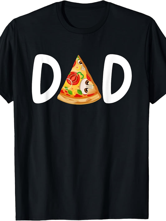 Men'S And Women'S T-Shirt, Funny Dad Pizza Slice Graphic Tee, Father'S Day Gift Summer Casual Wear